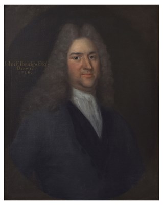 Lot 285 - 18th century English School - Oil on canvas - Half-length portrait of John Elbridge