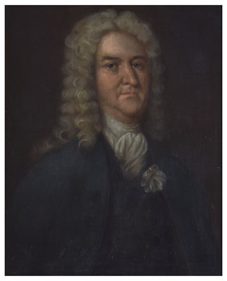 Lot 284 - 18th century English School - Oil on canvas - Half-length portrait of John Elbridge