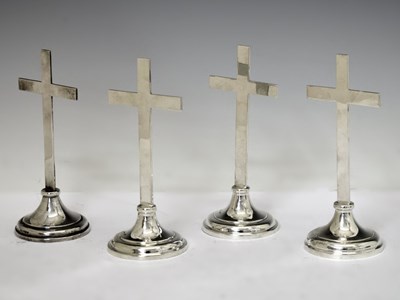 Lot 120 - Set of four Elizabeth II silver altar crosses