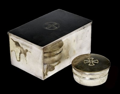Lot 123 - Two silver ecclesiastical boxes