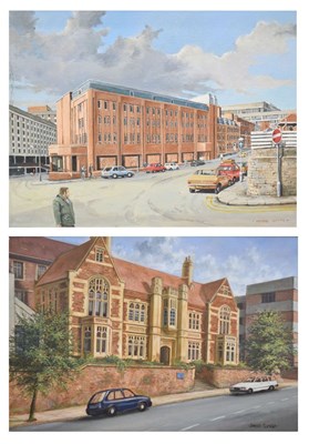 Lot 616 - John Cutter and James Scrase (Modern)- Two oils on canvas - Bristol hospital scenes
