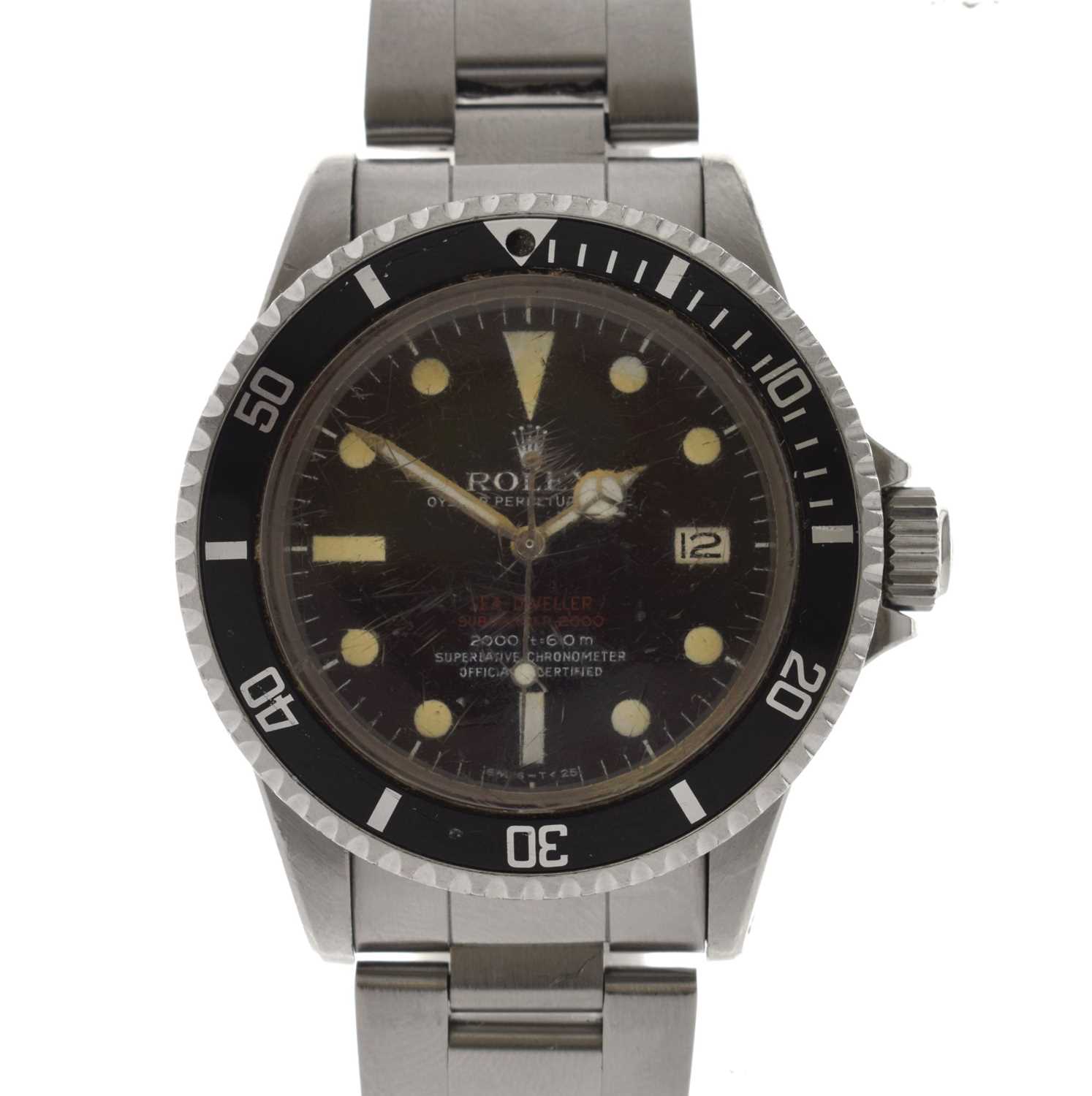 Lot 53 - Rolex – Rare ‘Double-Red’ Sea-Dweller Submariner 2000 bracelet watch, ref. 1665