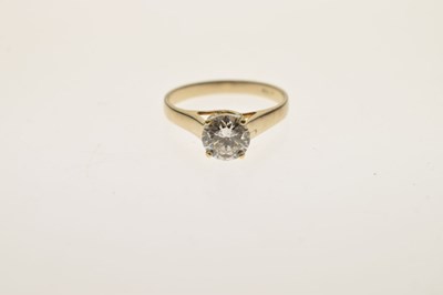 Lot 2 - Diamond solitaire 18ct yellow gold ring