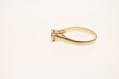 Lot 2 - Diamond solitaire 18ct yellow gold ring