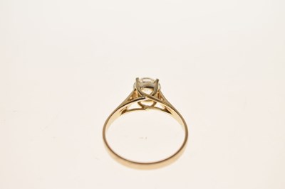 Lot 2 - Diamond solitaire 18ct yellow gold ring