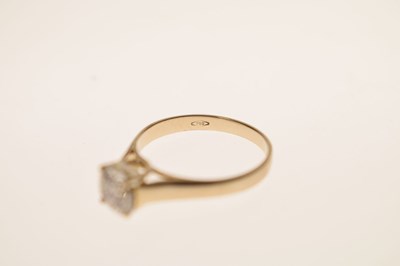 Lot 2 - Diamond solitaire 18ct yellow gold ring
