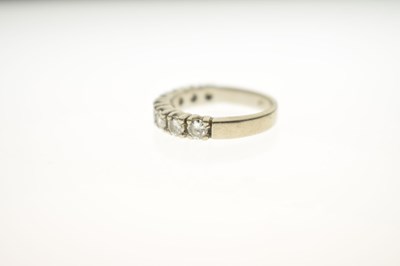 Lot 14 - Diamond 18ct white gold half eternity ring