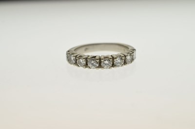 Lot 14 - Diamond 18ct white gold half eternity ring