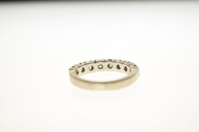 Lot 14 - Diamond 18ct white gold half eternity ring