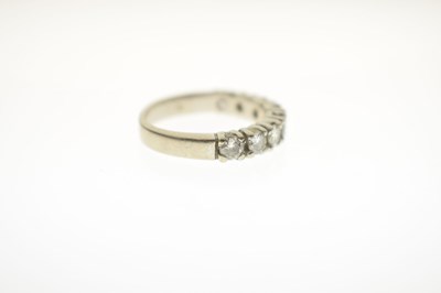Lot 14 - Diamond 18ct white gold half eternity ring