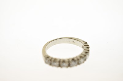 Lot 14 - Diamond 18ct white gold half eternity ring