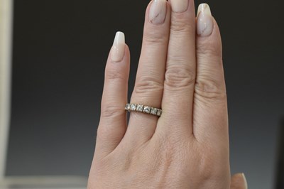Lot 14 - Diamond 18ct white gold half eternity ring