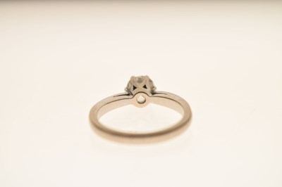 Lot 1 - Diamond solitaire 18ct white gold ring
