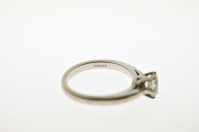 Lot 1 - Diamond solitaire 18ct white gold ring