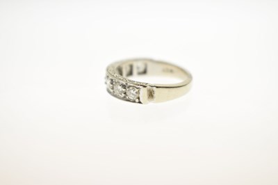 Lot 13 - Diamond 18ct white gold half eternity ring