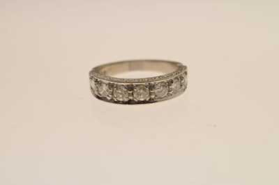 Lot 13 - Diamond 18ct white gold half eternity ring
