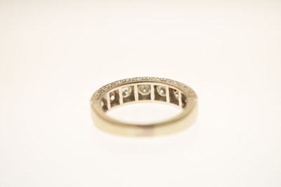 Lot 13 - Diamond 18ct white gold half eternity ring