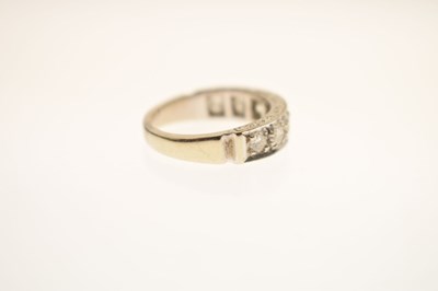 Lot 13 - Diamond 18ct white gold half eternity ring
