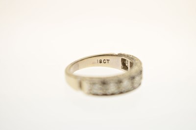 Lot 13 - Diamond 18ct white gold half eternity ring