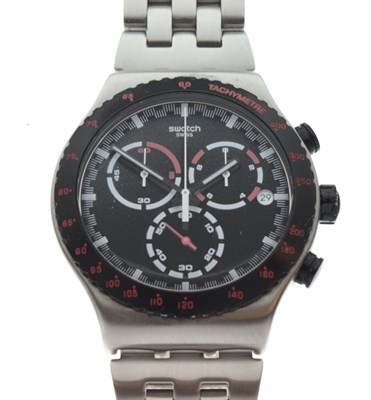 Lot 120 - Gentleman's Swatch Irony chronograph wristwatch