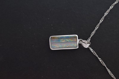 Lot 27 - Opal white metal pendant