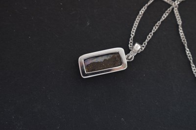 Lot 27 - Opal white metal pendant