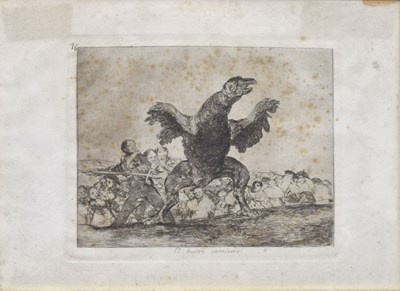 Lot 475 - After Goya (Francisco de Goya y Lucientes, Spanish, 1746-1828) - 'El buitre carnivoro'