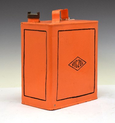 Lot 675 - Motoring Interest - Vintage Vigzol petrol can, 29cm high