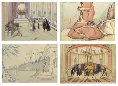 Lot 361 - (Violet) Fay Pomerance (1912-2001) - Myessha, a collection of watercolour costume studies and scene settings