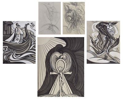 Lot 360 - (Violet) Fay Pomerance (1912-2001) - Group of 1940s monochrome studies