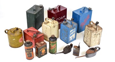Lot 692 - Motoring Interest - Group of vintage petrol / oil cans