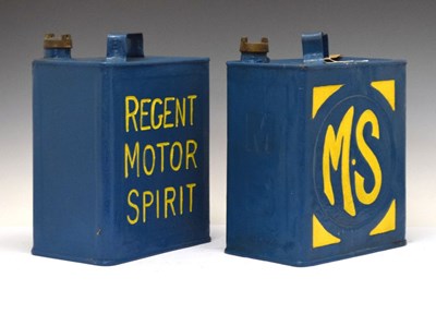 Lot 610 - Motoring Interest - Two Vintage petrol cans comprising; Munster Simms & Co, and Regent Motor Spirit
