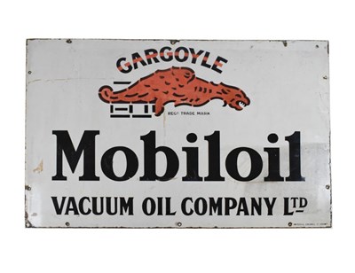 Lot 314 - Gargoyle Mobiloil enamel sign