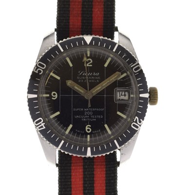 Lot 60 - Sicura - 1970s Submarine stainless steel cased wristwatch