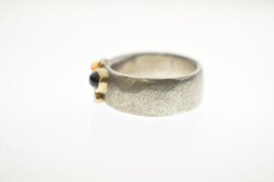Lot 45 - Julia Beusch - Diamond and opal silver ring