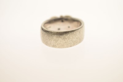 Lot 45 - Julia Beusch - Diamond and opal silver ring