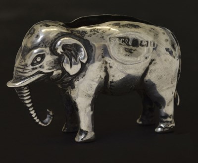 Lot 81 - Early 20th century novelty silver pin cushion in the form of an elephant