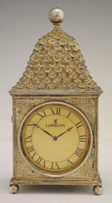 Lot 101 - Elizabeth II 'Greenwich Tercentenary Silver Clock'