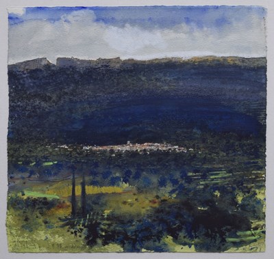 Lot 387 - Kurt Jackson, RWA (British, b.1961) - Watercolour - Walking to Padirac in showers