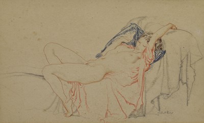 Lot 299 - Sir William Russell Flint, RA, PRWS (British, 1880-1969) - Crayon - 'Study for Diaphenia'