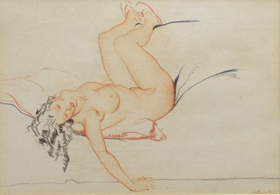 Lot 300 - Sir William Russell Flint, RA, PRWS (British, 1880-1969) - Crayon - 'Antonia's New Pose'