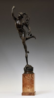 Lot 162 - After Giambologna (Italian, 1529-1608) - 19th century 'Grand Tour' bronze figure of Mercury