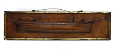 Lot 198 - 19th century Shipwright's half block model boat