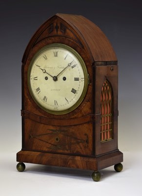 Lot 423 - Parkinson & Frodsham, London - George IV mahogany lancet arched bracket clock