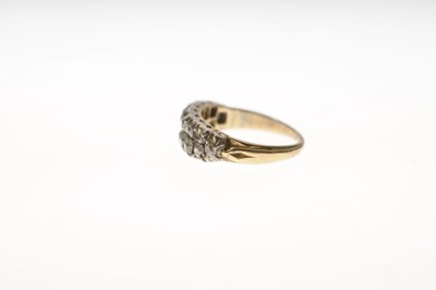 Lot 15 - Early 19th century diamond two-row half eternity ring