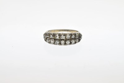 Lot 15 - Early 19th century diamond two-row half eternity ring
