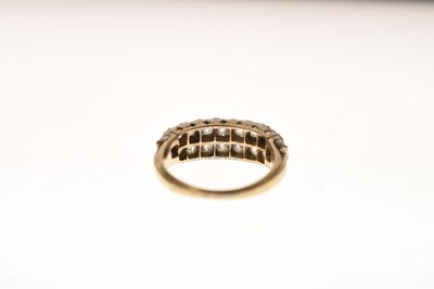 Lot 15 - Early 19th century diamond two-row half eternity ring
