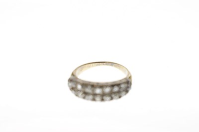 Lot 15 - Early 19th century diamond two-row half eternity ring