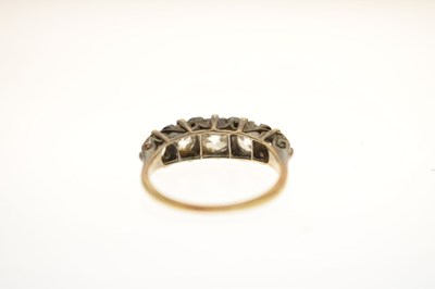 Lot 11 - 19th century diamond graduated five-stone ring