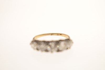 Lot 11 - 19th century diamond graduated five-stone ring